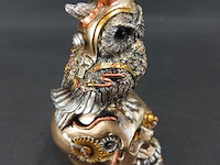 Steampunk schedel met uil - afbeelding 4 van  5