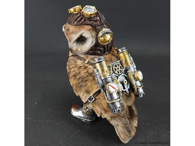 Steampunk uil - afbeelding 2 van  5