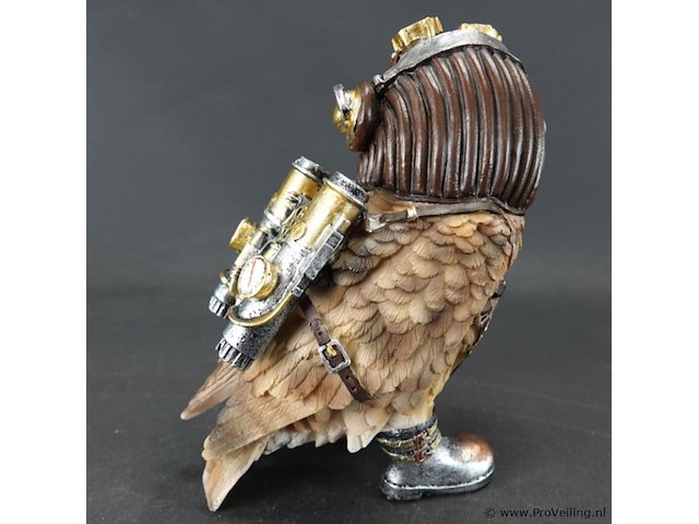 Steampunk uil - afbeelding 3 van  5