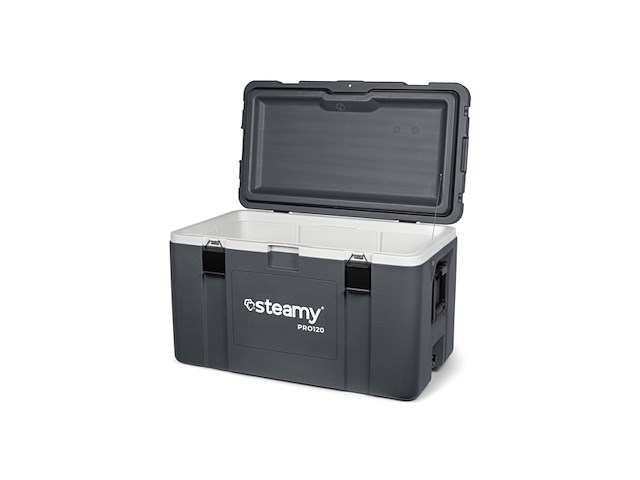 Steamy pro 120 grote koelbox extra goed gesoleerd 120 liter grijs - afbeelding 1 van  4