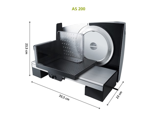 Steba as200 snijmachine solinger rvs 2-in 1 mes inox/zwart - afbeelding 4 van  4