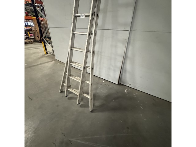 Steekladder 2x 14 treeds, vgs - afbeelding 2 van  4