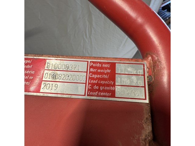 Steekwagen, fimm, 81008371, rood, voor gasflessen - afbeelding 3 van  3