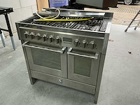 Steel 100-gc2bc0st5apar heteluchtoven, gasfornuis en afzuigkap