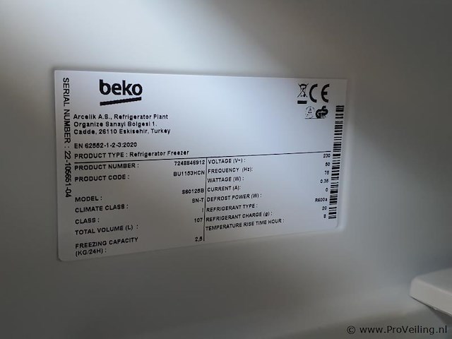 Steel a7fr-d modulair systeem v.v. beko inbouw koelkast met vriesvak - afbeelding 9 van  10