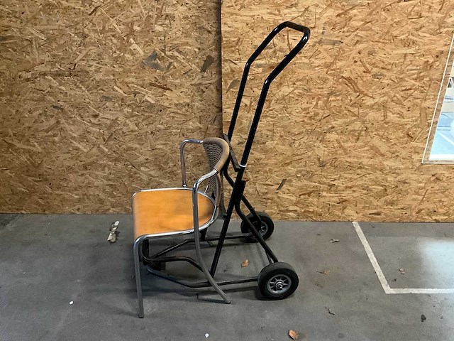 Steel mobile - horecameubilair - 4 tafels, 16 rvs stoelen + transportwagen - afbeelding 7 van  7