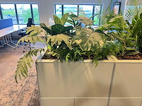 Steelcase - 2x stalen kast met kunstplanten - grijs - afbeelding 7 van  10