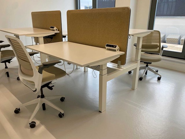 Steelcase - complete elektrische zit-sta werkplek 140x80 beige - afbeelding 1 van  39