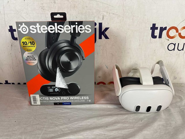 Steelseries arctis nova pro - draadloze gaming headset - pc, ps5/ps4 & switch |meta quest 3 512gb – vr-headset - afbeelding 1 van  3
