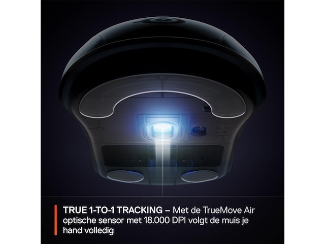 Steelseries rival 3 wireless gen 2 draadloze gamingmuis zwart 2.4ghz & bluetooth - afbeelding 3 van  6