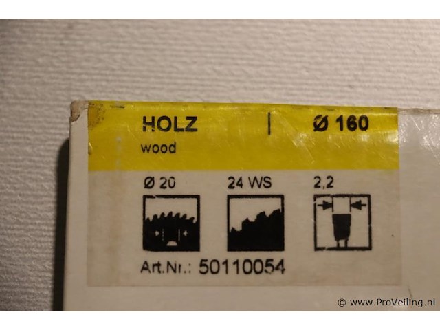 Stehle hks - massiv cirkelzaagblad 160x2,2/1,6x20 z=24 ws - afbeelding 2 van  3