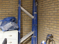 Steiger asc bestaande uit 6 zijdelen, 2 opzetstukken, 2 leuningdelen, 3 loopplanken, 4 wielen, 2 voorloople... - afbeelding 4 van  5
