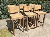 Steigerhout barkruk (6x)