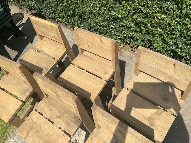 Steigerhout barkruk (6x) - afbeelding 4 van  5