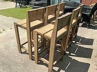 Steigerhout barkruk (6x) - afbeelding 5 van  5