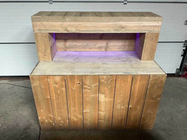 Steigerhouten barmeubel + backbar - afbeelding 3 van  8
