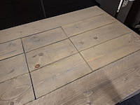 Steigerhouten bartafel met 4x kruk - afbeelding 7 van  7