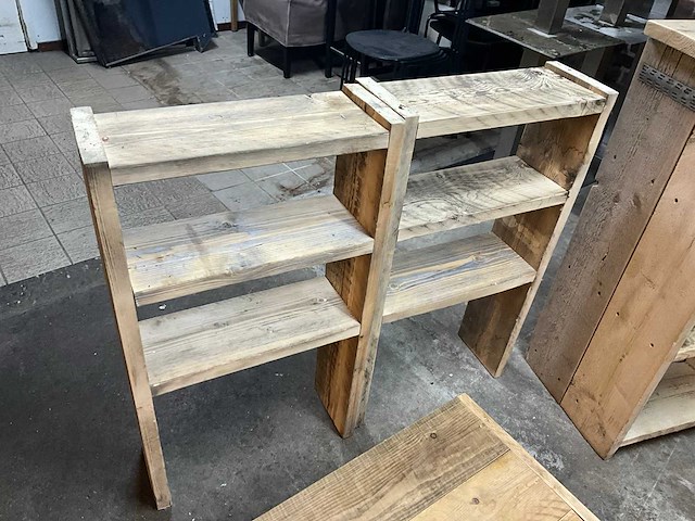 Steigerhouten kast en lade (5x) - afbeelding 2 van  2