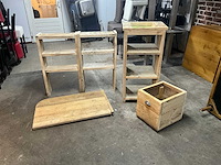 Steigerhouten kast en lade (5x) - afbeelding 1 van  6
