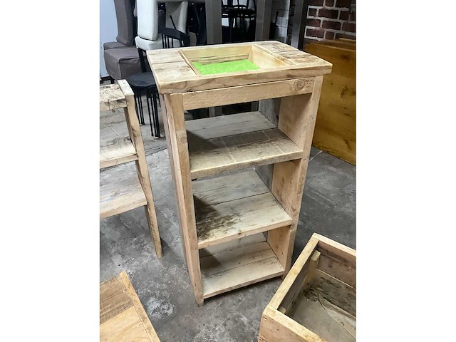 Steigerhouten kast en lade (5x) - afbeelding 4 van  6