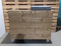 Steigerhouten kussenwagen, incl. kussens - afbeelding 7 van  10