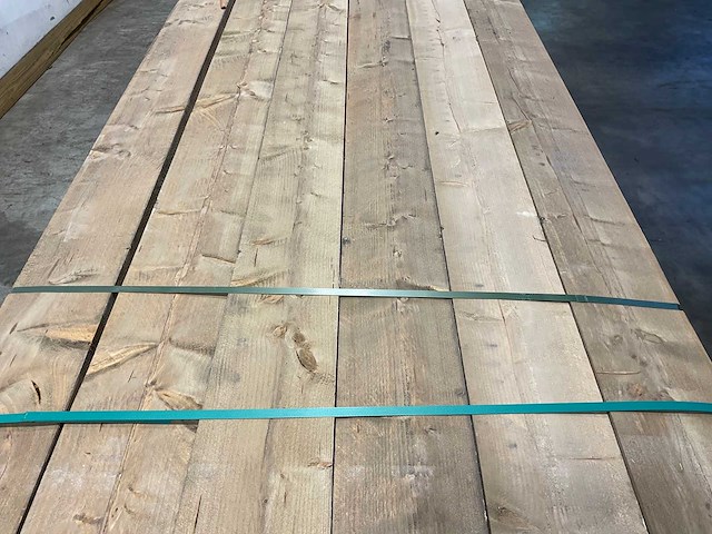 Steigerhouten plank 'old look' 500x19,5x3 cm (46x) - afbeelding 4 van  9