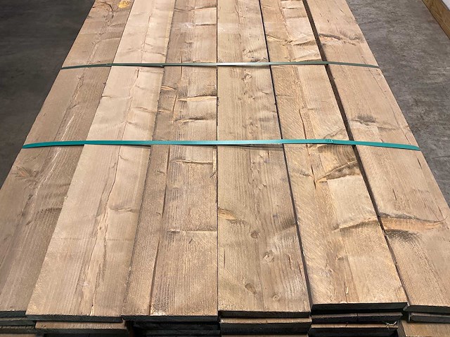Steigerhouten plank 'old look' 500x19,5x3 cm (50x) - afbeelding 5 van  9