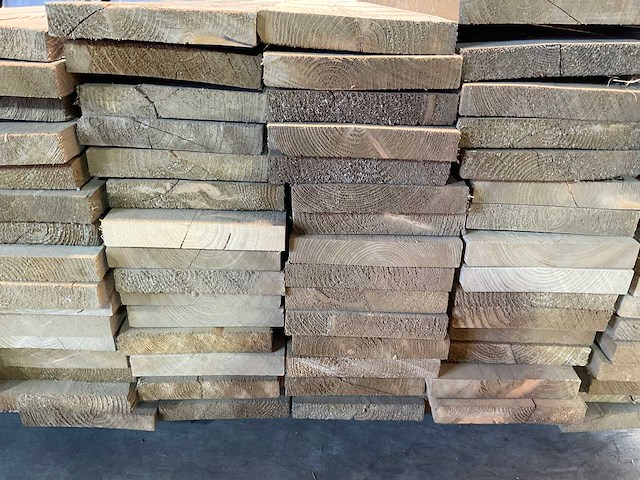 Steigerhouten plank 'old look' 500x19,5x3 cm (50x) - afbeelding 8 van  9