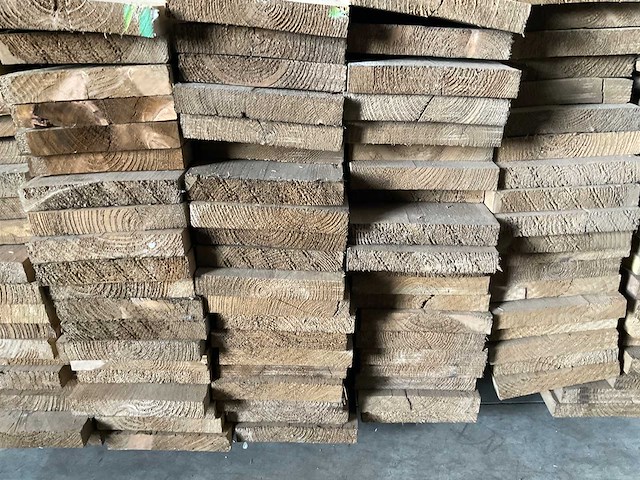 Steigerhouten plank 'old look' tuinbouw 500x19,5x3 cm (30x) - afbeelding 7 van  9