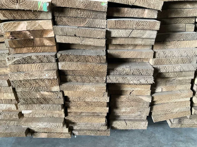 Steigerhouten plank 'old look' tuinbouw 500x19,5x3 cm (30x) - afbeelding 7 van  9