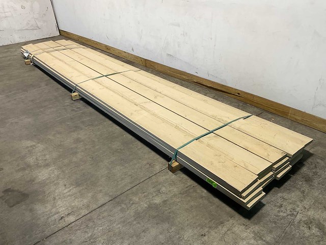 Steigerhouten plank vintage geborsteld 500x19,5x2,8 cm (18x) - afbeelding 1 van  7