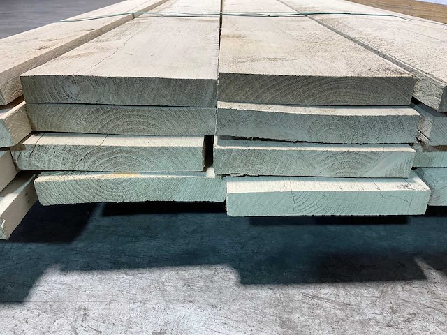 Steigerhouten plank vintage geborsteld 500x19,5x2,8 cm (18x) - afbeelding 6 van  7