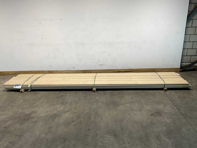 Steigerhouten plank vintage geborsteld 500x19,5x2,8 cm (18x) - afbeelding 2 van  7