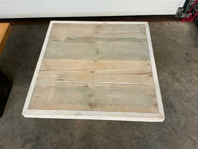 Steigerhouten tafel (6x) - afbeelding 1 van  2