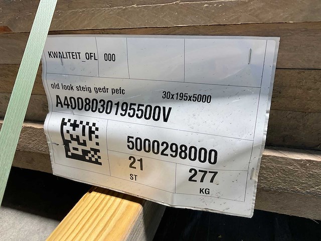 Steigerplank "old look" - 500x19,5x3 cm (20x) - afbeelding 3 van  3