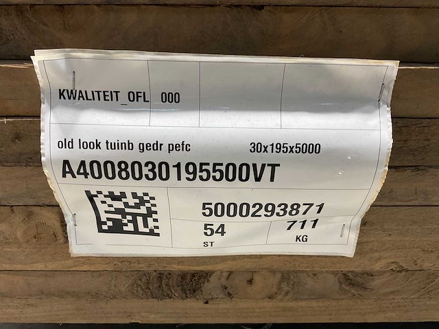 Steigerplank "old look" - 500x19,5x3 cm (25x) - afbeelding 4 van  5