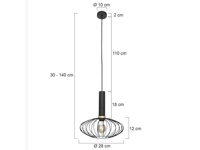 Steinhauer - aureole 3071zw - hanging lamp (23x) - afbeelding 2 van  7