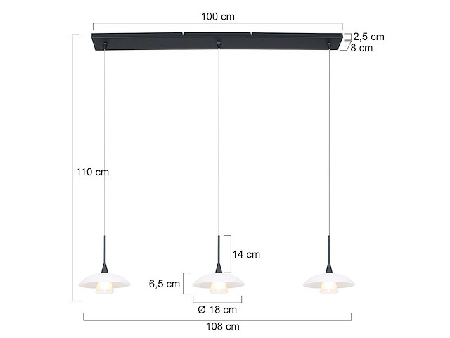 Steinhauer - tallerken 2654zw - hanging lamp (38x) - afbeelding 1 van  4