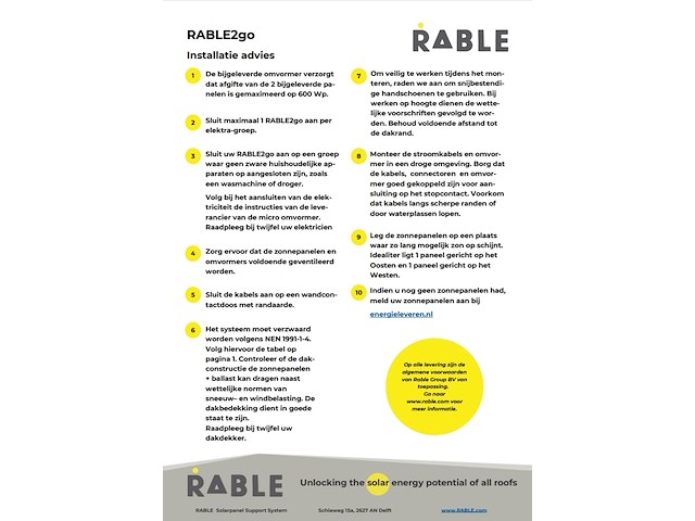 Stekkerklare zonnepanelen set, rable, rable2go, 2023 - afbeelding 5 van  6