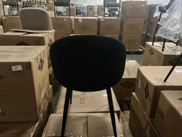 Stella velvet zwart eetkamerstoel (4x) - afbeelding 4 van  4