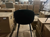 Stella velvet zwart eetkamerstoel (4x) - afbeelding 4 van  4