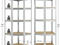 Stellingkast corner basic 180 x 70 x 70 - afbeelding 2 van  10