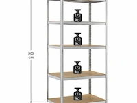 Stellingkast / magazijnkast basic 200 x 100 x 60 cm - afbeelding 4 van  20