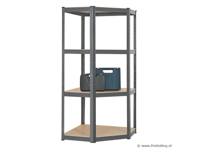 Stellingkast / opbergrek - corner easy - 160 x 75 x 75cm - afbeelding 12 van  14