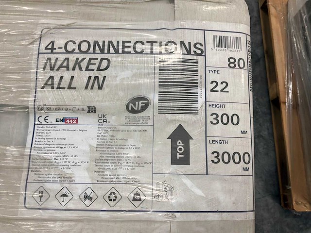 Stelrad 4-connections t22 naked all in radiator - afbeelding 3 van  4