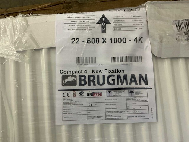 Stelrad 8 connections radiator 100x60cm - afbeelding 3 van  4