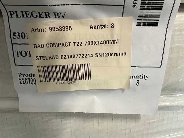 Stelrad compact all in radiatoren 700x1400mm type 22 (8x) - afbeelding 6 van  9