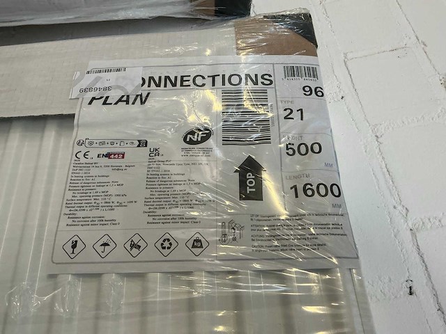 Stelrad planar paneelradiator (160x50 cm) - afbeelding 3 van  3