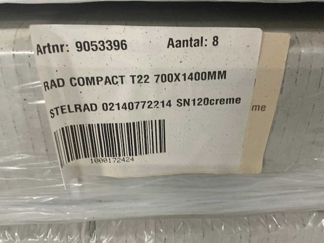 Stelrad radiator type 22 4-aansluitingen (700x1400mm) (8x) - afbeelding 3 van  4