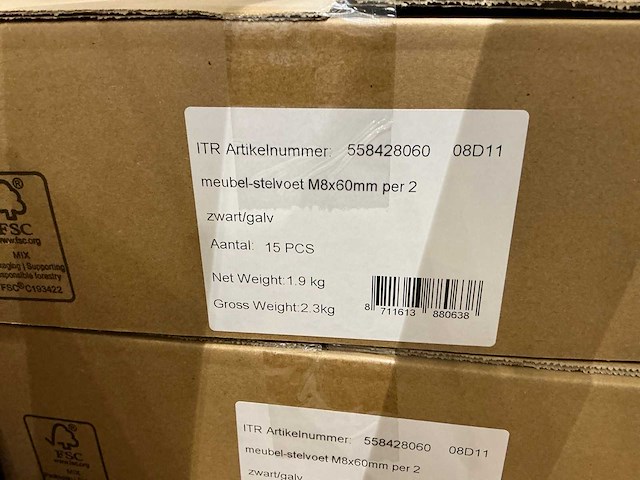 Stelvoet (m8x60mm) (510x) - afbeelding 2 van  4